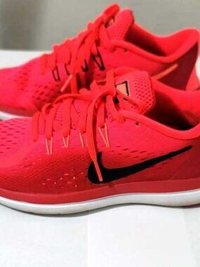 Nike Flex 2017 RN Women's Running Shoes Size 7.5 – Solar Red Black